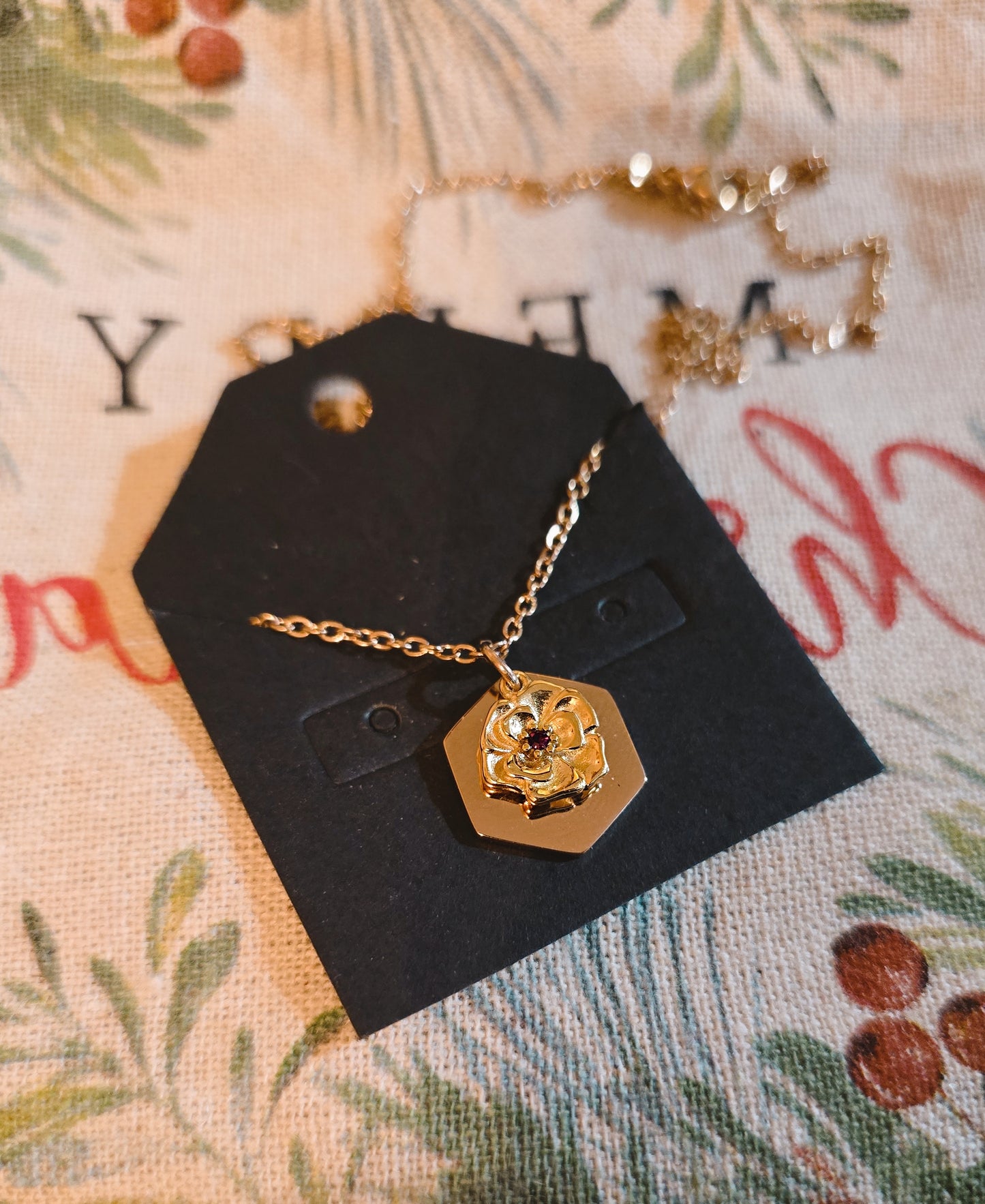 3d Pendant Birth Flower Garden Necklace