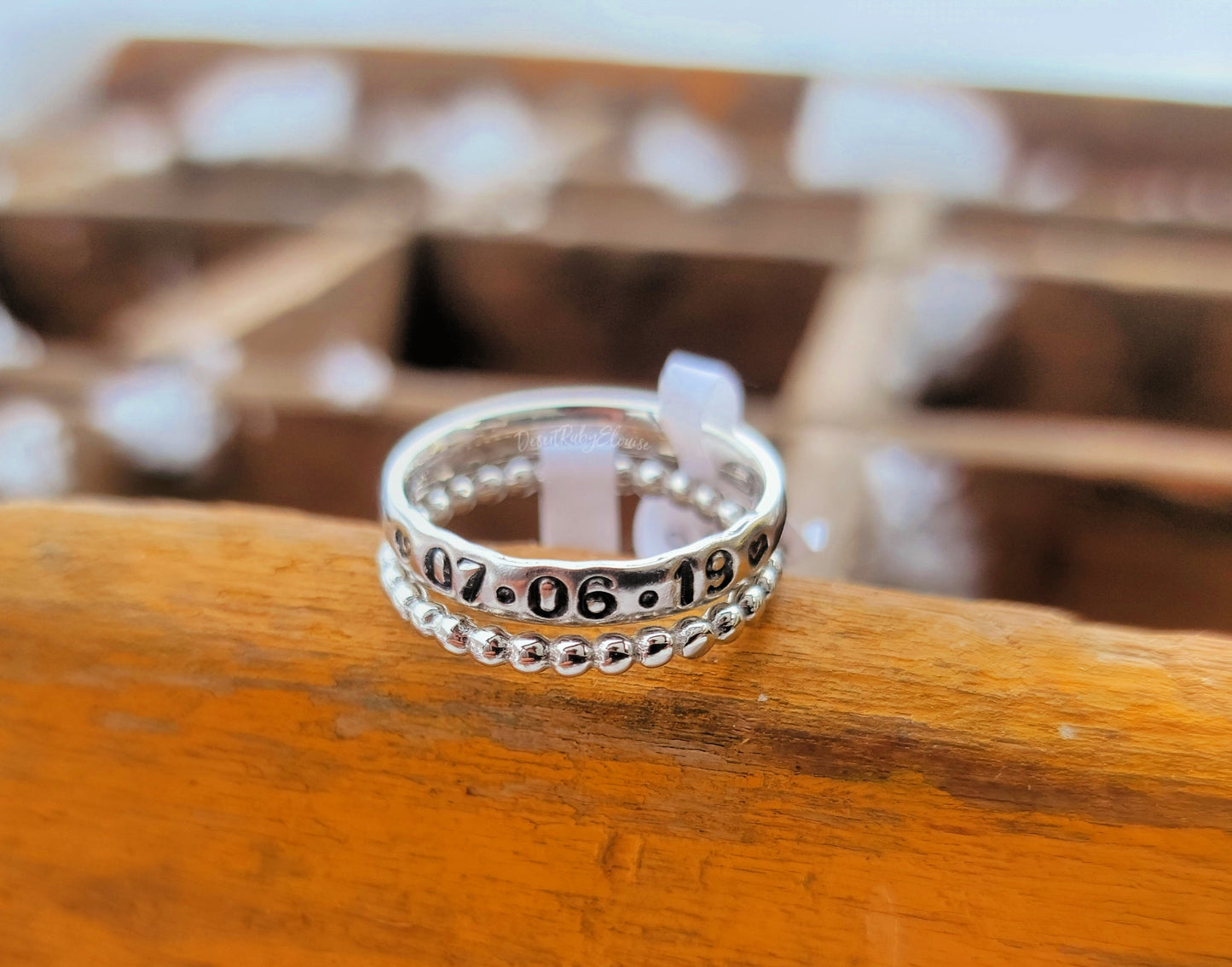 3mm Handstamped Stacking Ring