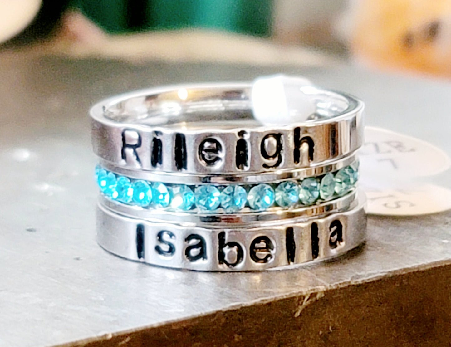 FLAT 3mm Handstamped Stacking Ring