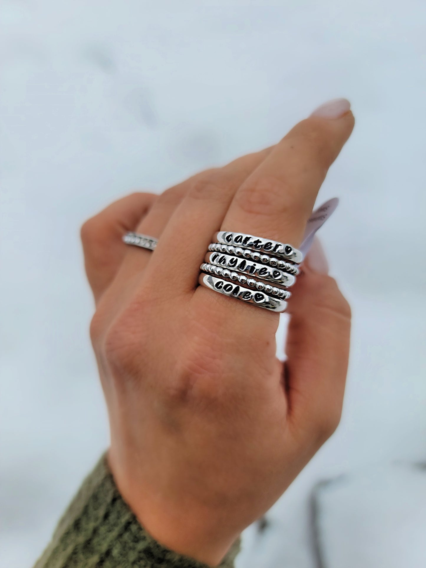 3mm Handstamped Stacking Ring