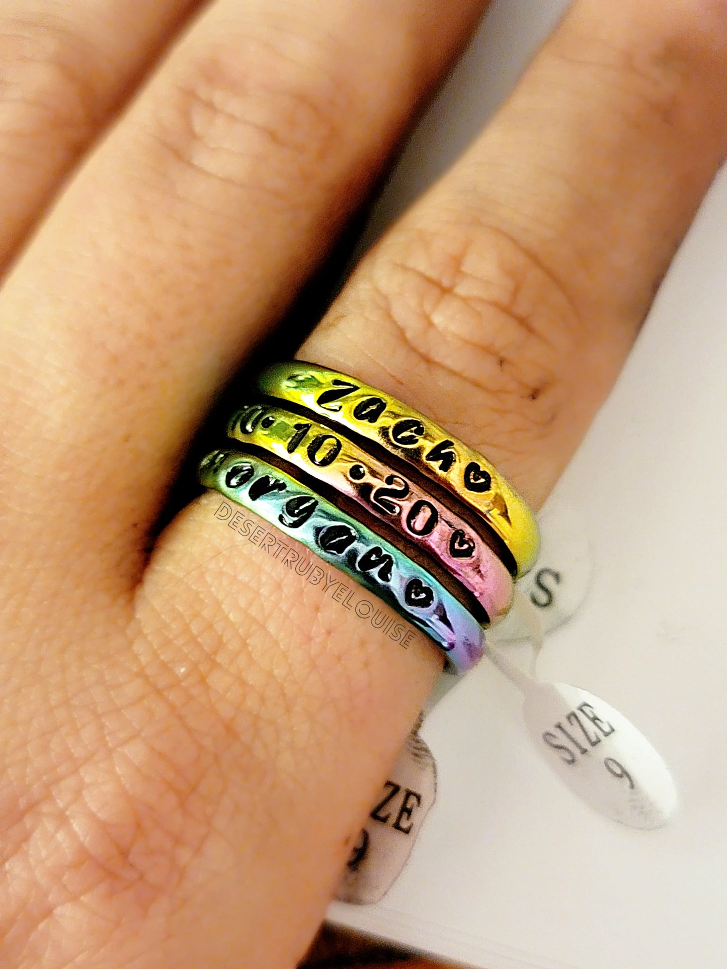 3mm Handstamped Stacking Ring