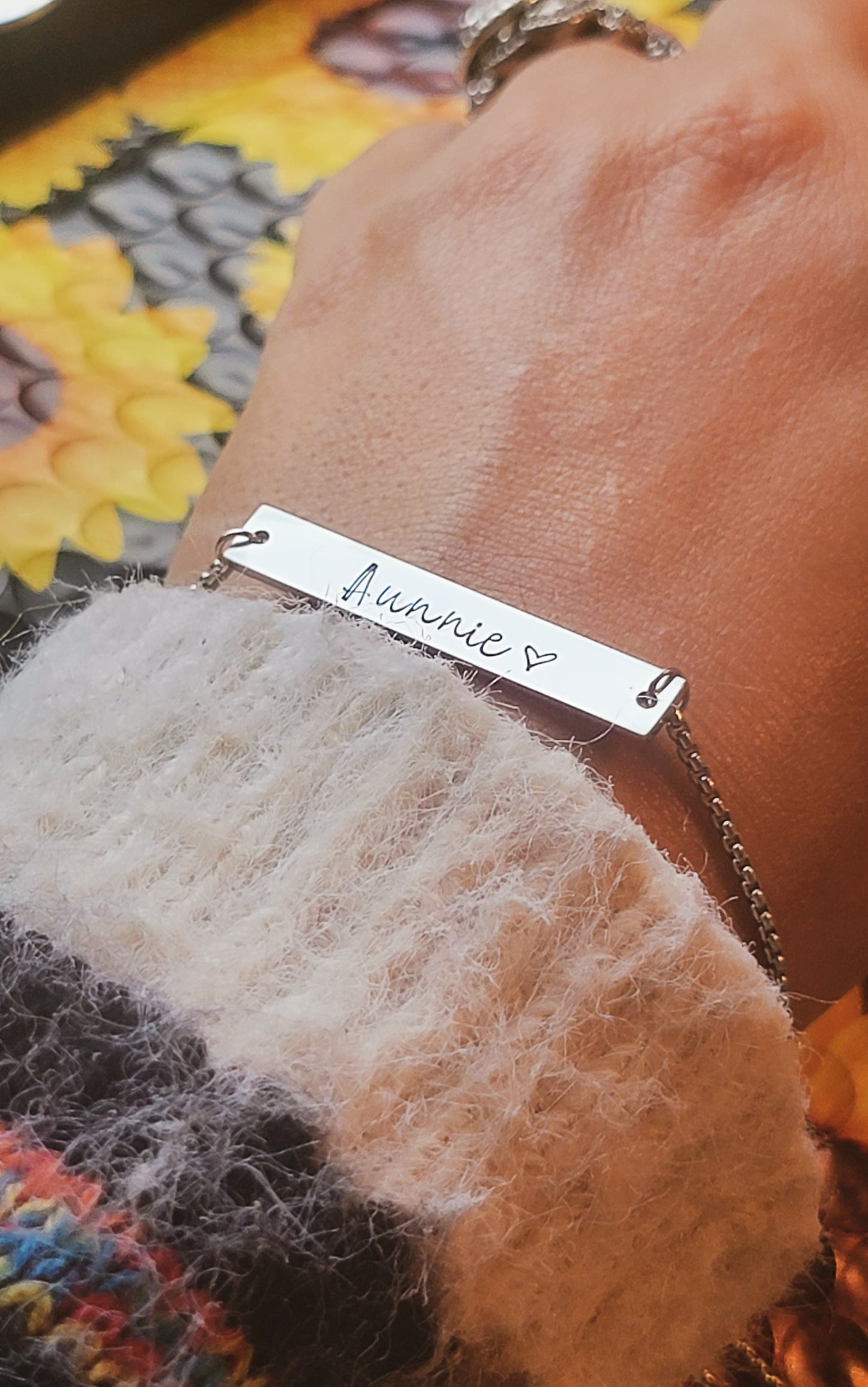 Bar Bracelet with Bolo Clasp