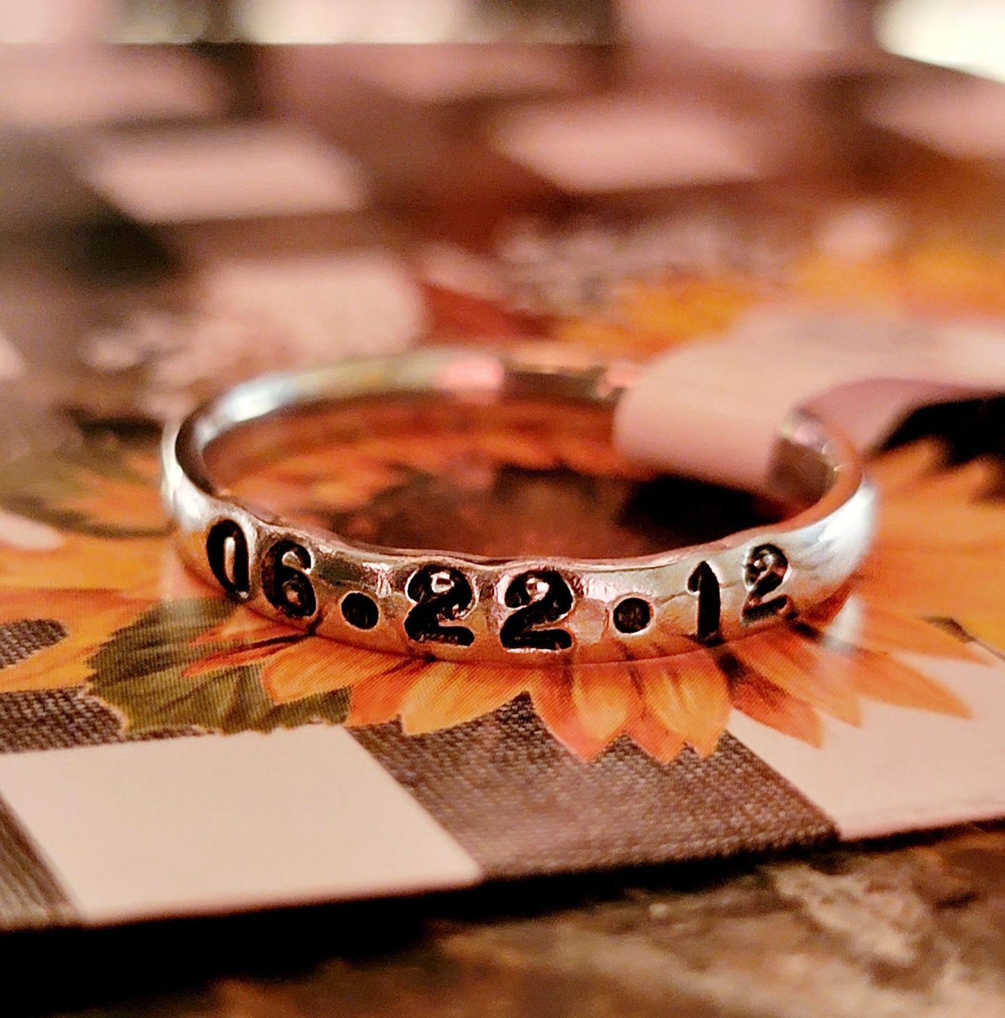 3mm Handstamped Stacking Ring