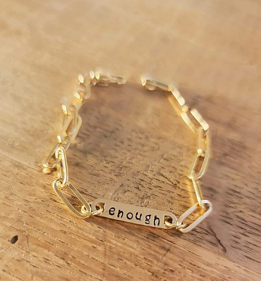 NEW! Engraveable Paper Clip Chain Bracelet