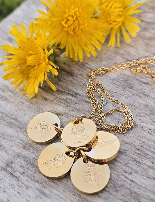 Birth Flower Necklace