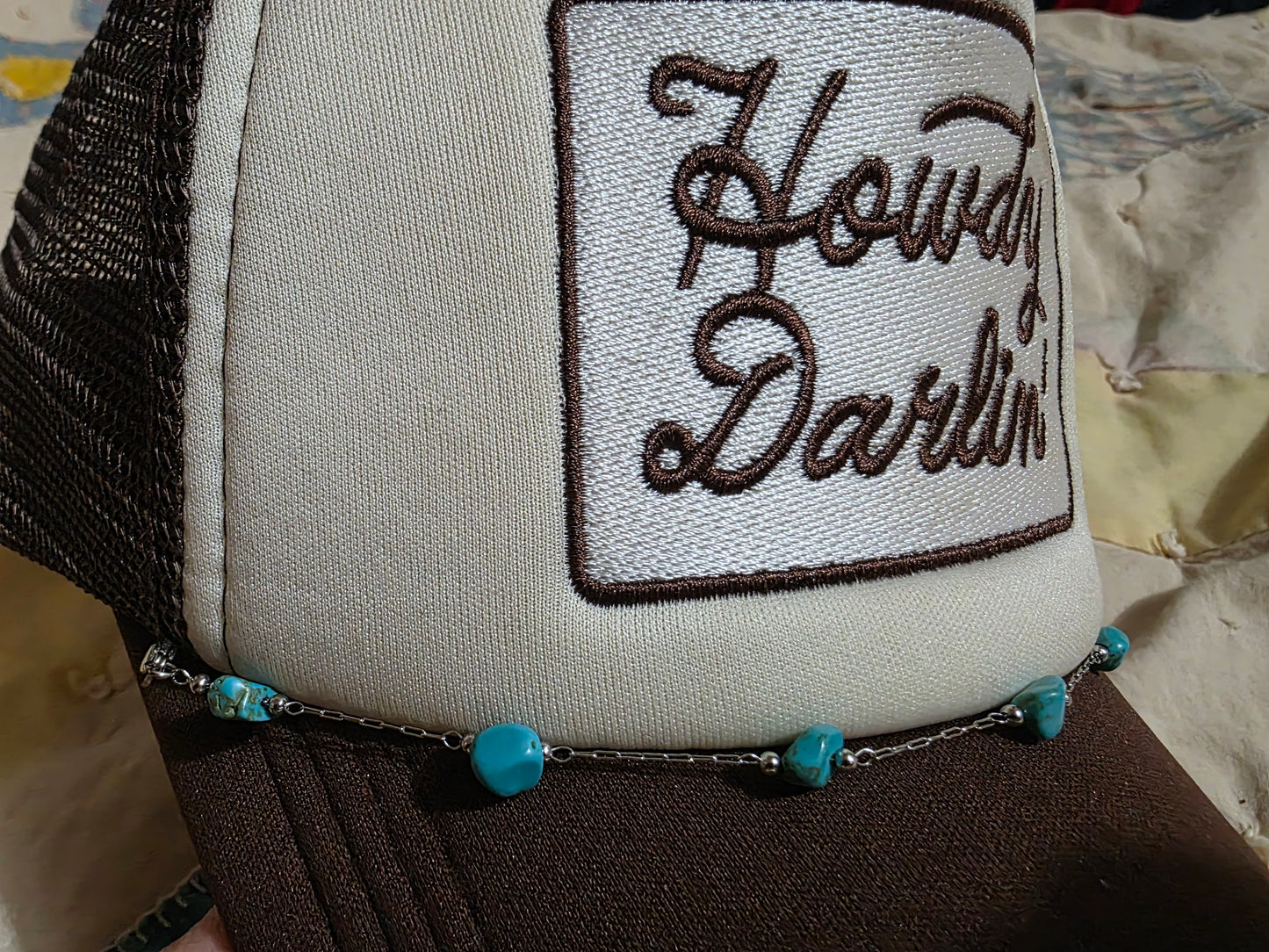 Turquoise Bits Hat Chain