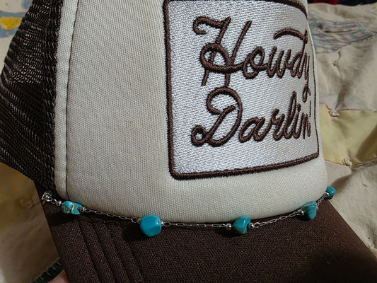 Turquoise Bits Hat Chain