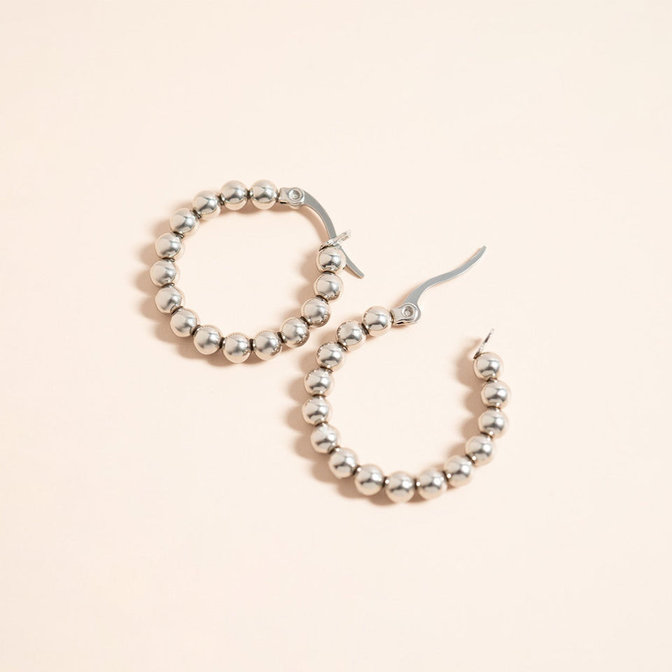 Ball Hoop Earrings