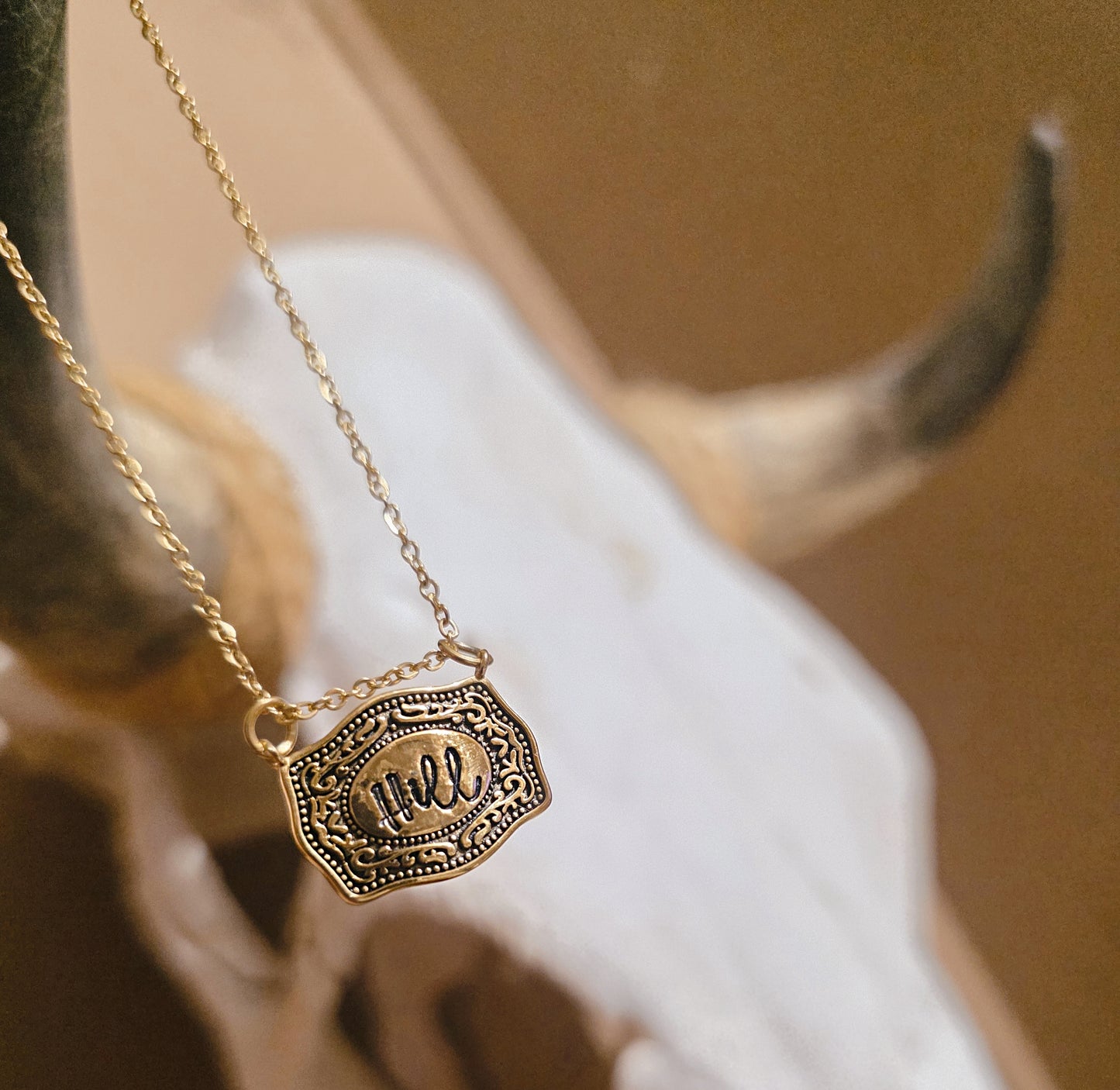 Belt Buckle Necklace