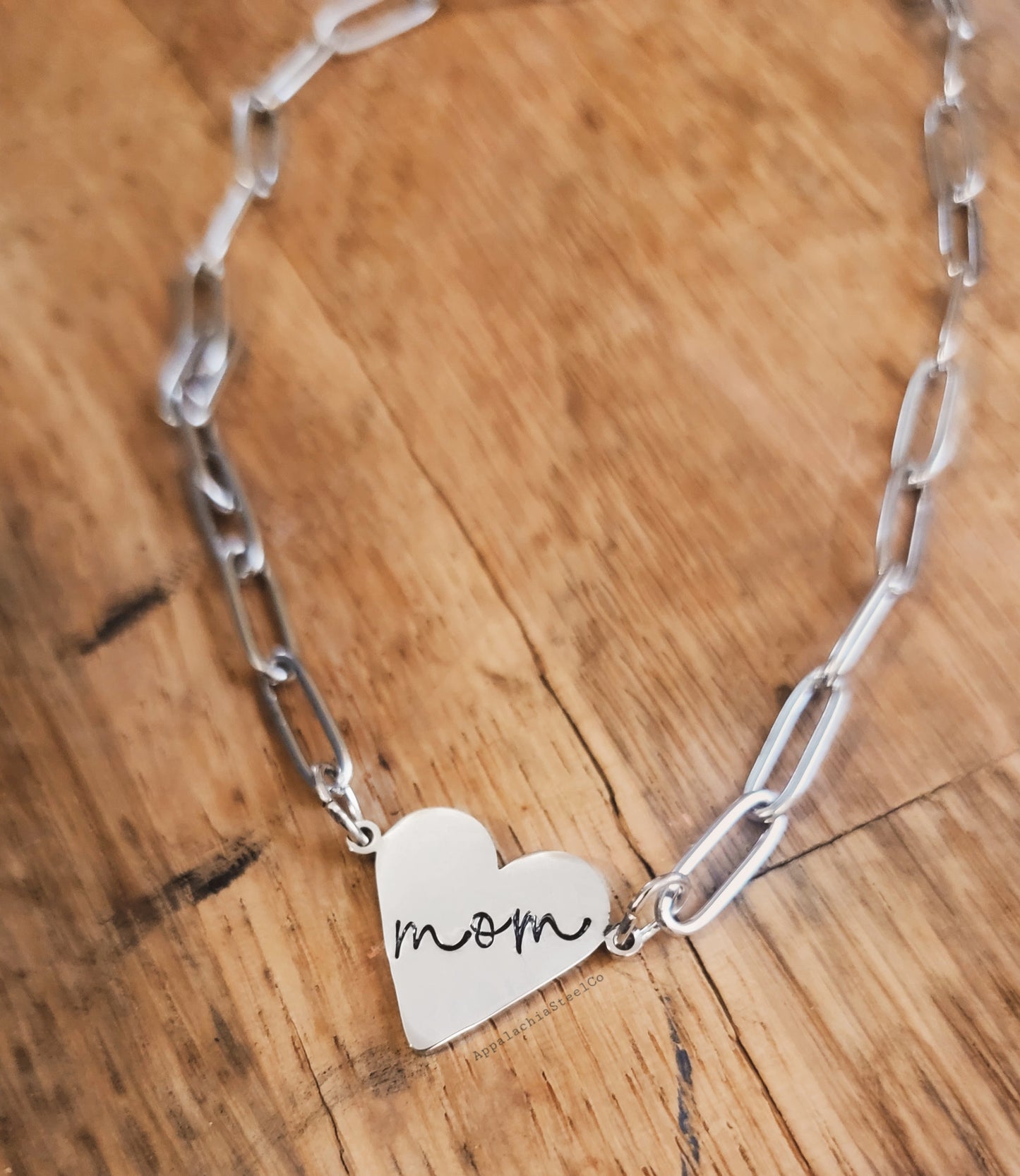 NEW! Paper Clip Heart Chain Necklace