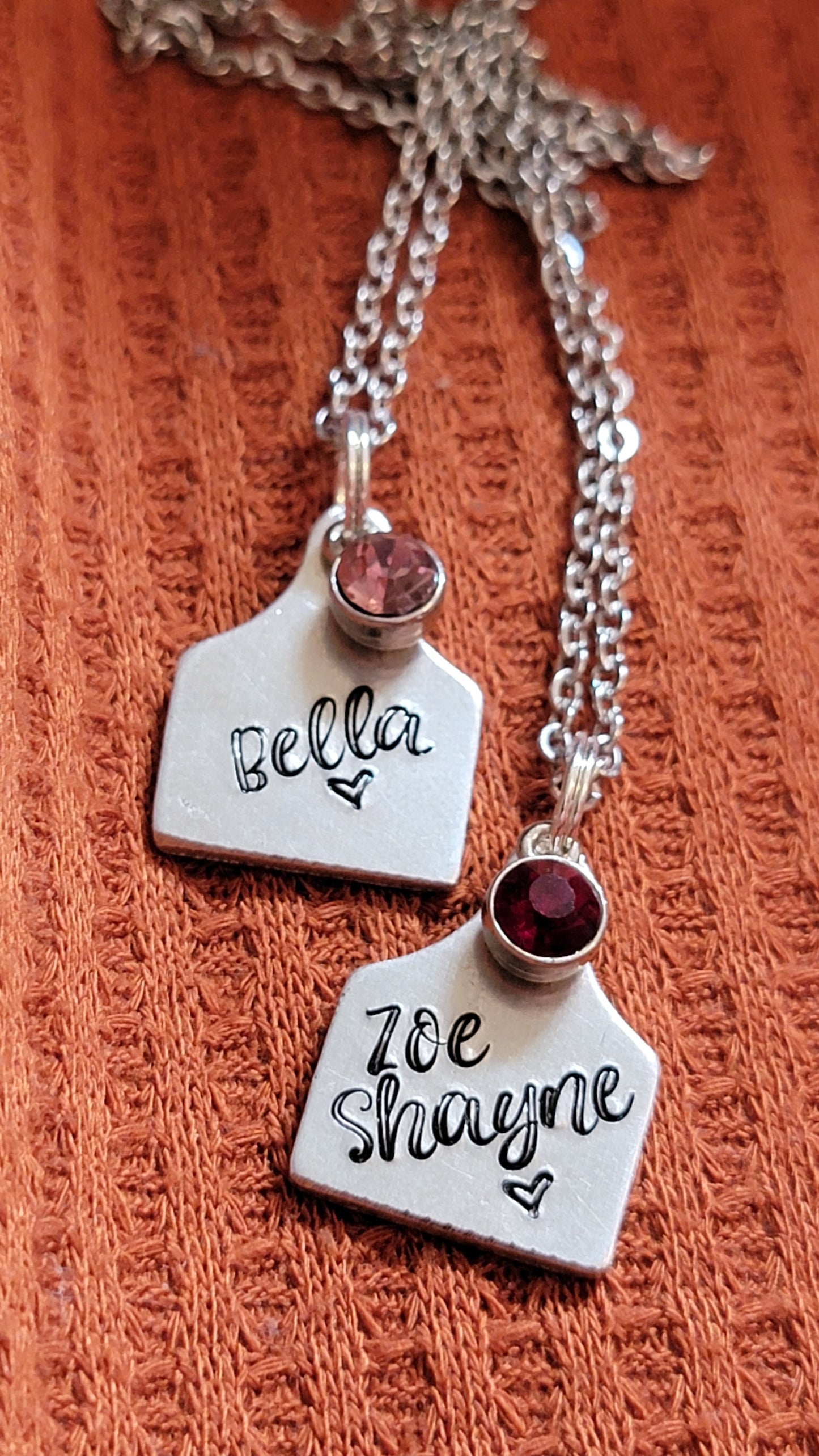 Personalized Cattle Tag Necklace