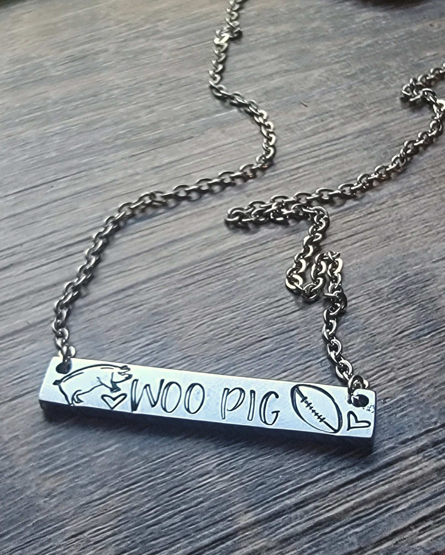 Personalized Cut Out Bar Necklace