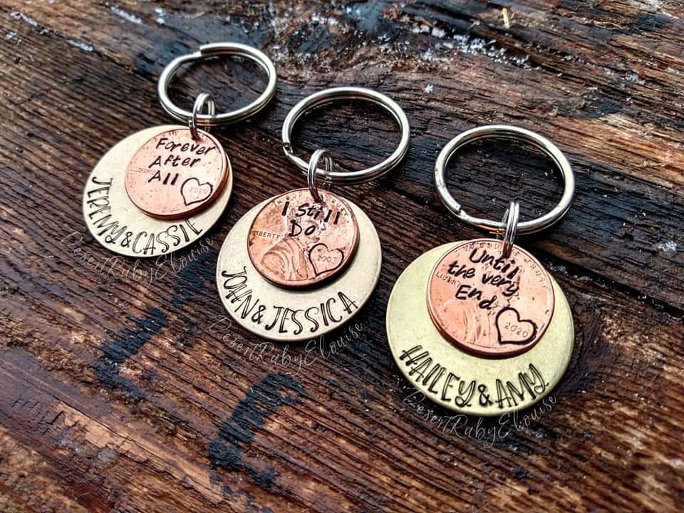 Stacked Penny Keyring